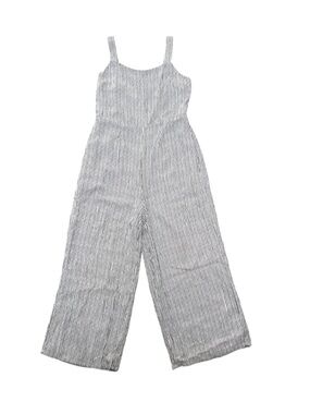 American Eagle Outfitters White and Black Striped Wide-Leg Pants